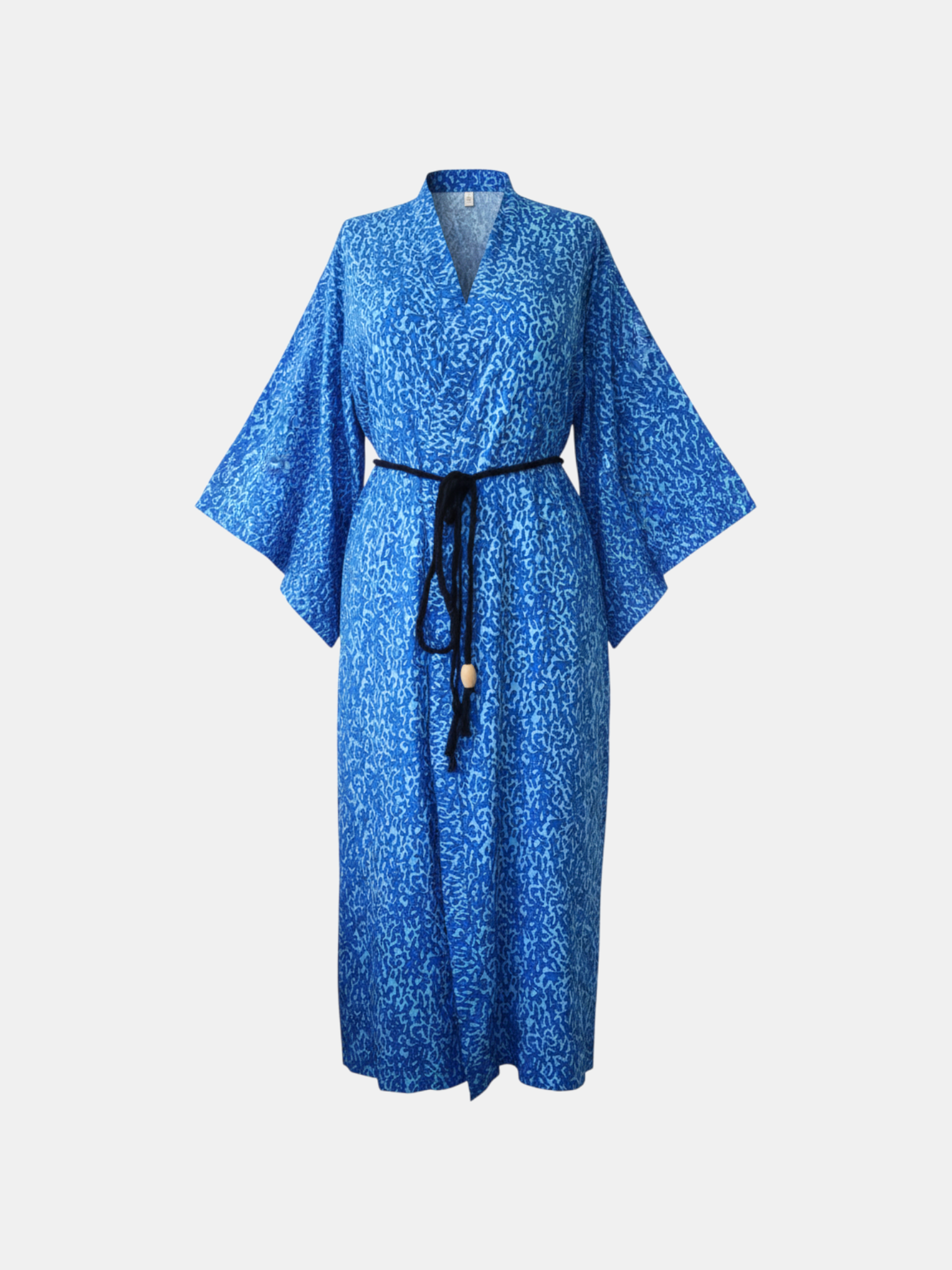 Mavi Mercan Desenli Modern Kimono | 888Balance
