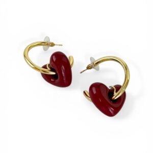 Home altın halka bordo kalp tasarım küpe | 888 balance