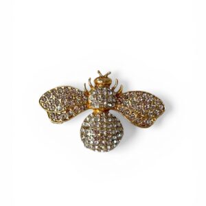 altın kaplama kristal taşlı arı figürlü broş | 888 balance
