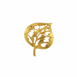 altın kaplama mat dokulu yaprak broşu | 888 balance