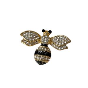 tamamı kristal taşlı altın kaplama arı broşu | 888 balance
