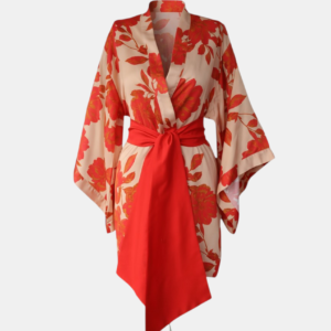 kırmızı Çiçek desenli kadın kimono | 888balance