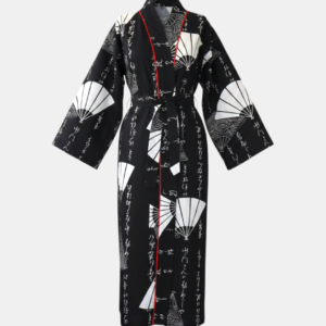 japon yelpaze desenli kaligrafig kadın kimono | 888balance